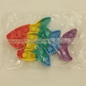 Rainbow Shark Pop It Fidget Toy NEW